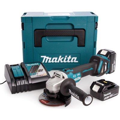 SMERIGLIATRICE ANGOLARE BATTERIA DGA513RTJ MAKITA - MM 125 VOLT 18X2 AH 5,0 + VALIGIA