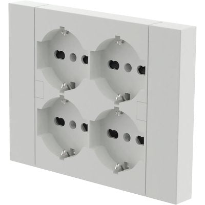 MULTIPRESA PRECOMPOSTA ELECTRALINE - BIANCO POSTI 4 BIPASSSO + SCHUKO 2P+T 16A