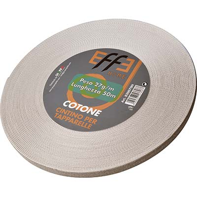 CINTINO AVVOLGIBILI COTONE AVANA/GRIGIO - MM 22 GR/MT 27 MT 50
