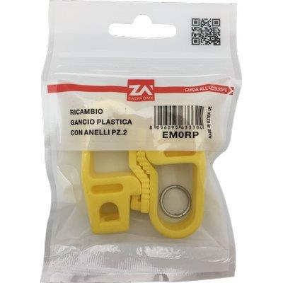 GANCIO PLASTICA X CORDA ELASTICA - MM 6/8 CF=PZ 2