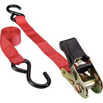 CINGHIA A TRAZIONE 2 GANCI + CRIC EFFE - L.MT 5 H.MM 25 KG 350