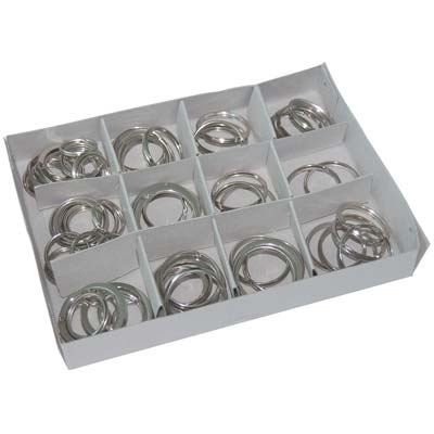 ANELLO PORTACHIAVE KIT - ACCIAIO NICHELATO CF=PZ 72