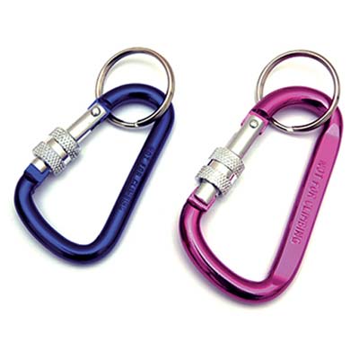 MOSCHETTONE PORTACHIAVE A PERA + VITE CHIUSURA - ALLUMINIO MIX COLORI MM 70
