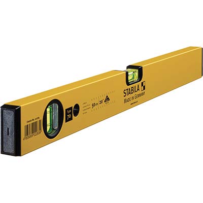 LIVELLA A BOLLA 70 STABILA - ALLUMINIO BOLLE 2 CM 50