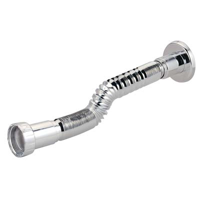 CANOTTO PP FLESSIBILE + GHIERA - CROMATO MM 40X1"1/2 CM 30/80