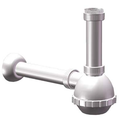 SIFONE PP A BOTTIGLIA 1 VASCA - BIANCO MM 40/32 1"1/2