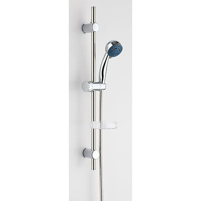SALISCENDI DOCCETTA 3 GETTI GERANIO EFFE - ABS CROMATO TUBO MM 19 + FLEX CM 150 + D.MM 74