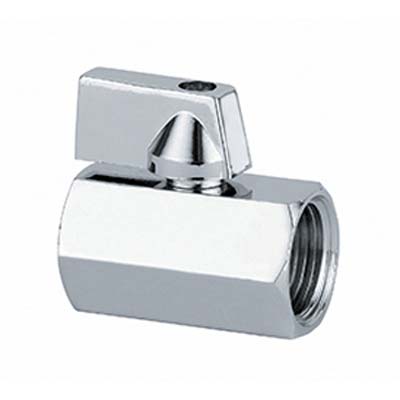 VALVOLA MINI A SFERA X SCALDACQUA WORKIT - OTTONE CROMATO 3/8FF