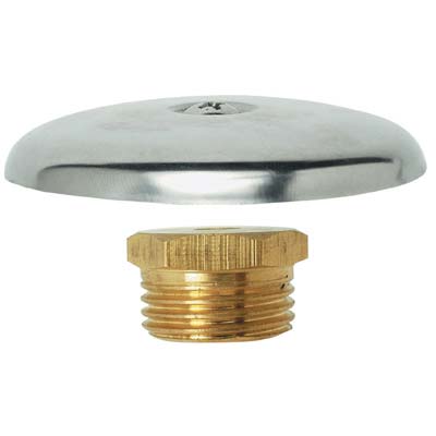 TAPPO M OTTONE + ROSONE INOX - 1/2M