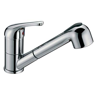 MISCELATORE LAVELLO DOCCIA ESTRAIBILE CROLLA - OTTONE CROMATO