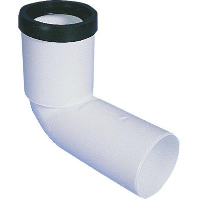 CURVA WC PROLUNGATA SCARICO IDRICO AD INNESTO - PP BIANCO MM 90