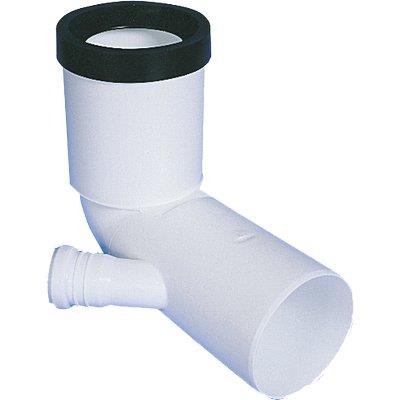 CURVA WC PROLUNGATA + 1 ATTACCO SCARICO IDRICO - PP BIANCO MM 90X40
