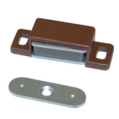 CRICCHETTO MAGNETICO SPORTELLI 306 - MM 48 H.MM 15 KG 6 + INCONTRO MARRONE