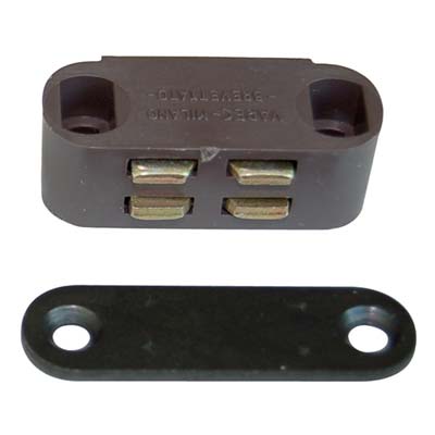 CRICCHETTO MAGNETICO SPORTELLI UC9 VAREC - MM 35 H.MM 12 KG 3 + INCONTRO MARRONE