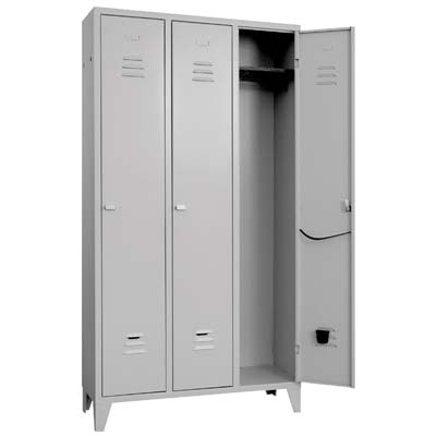 ARMADIO SPOGLIATOIO MONTATO PROMETAL - VERN GRIGIO POSTI 3 H.MM 1795 MM 1000X350