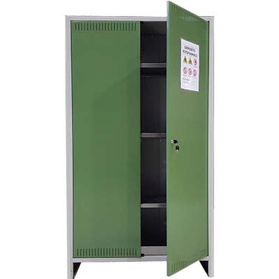 ARMADIO FITOFARMACI SMONTATO PROMETAL - VERN GRIGIO/VERDE H.MM 1795 MM 1000X400