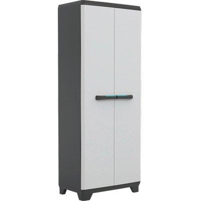 ARMADIO TUTTOPIANI LINEAR KETER - PPL GRIGIO NERO 2 ANTE CM 68X39 H.CM 173