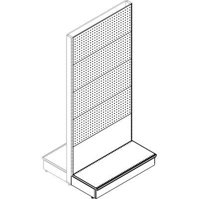 TRASFORMAZIONE A GONDOLA SCAFFALE MARKET - SCHIENALE MIX RAL 9016 CM 100 H.CM 215