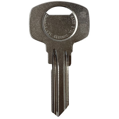 CHIAVE PIATTA YALE 1009 DX 4 PERNI ORIGINALE - OTTONE NICHELATO