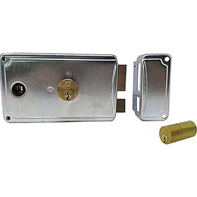 SERRATURA LEGNO APPLICARE P38 FACCHINETTI - ZINCATA C.FISSO M3+SCR+Q8 DX E.MM 70