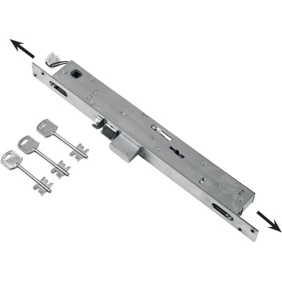 SERRATURA MONTANTE INFILARE ELETTRICA 6703 FEB - B.Q INOX F.MM 25 DM M2 TRIP+SCR+Q8 E.MM 23