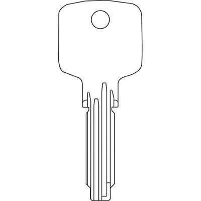 CHIAVE PUNZONATA CISA 00620.01 ORIGINALE - OTTONE NICHELATO CS62