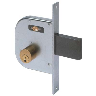 SERRATURA CANCELLO INFILARE 42030 CISA - B.Q ZINC F.MM 22 C.TONDO M1+SCR+POM E.MM 50
