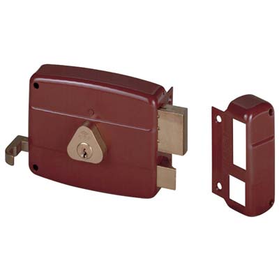 SERRATURA LEGNO APPLICARE 50121 CISA - C.TONDO FISSO M2+TIRANTE E.MM 50 DX