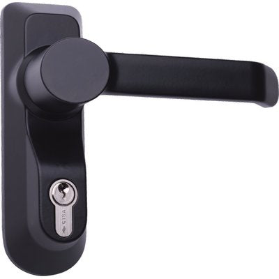 MANIGLIA ANTIPANICO ESTERNA 07078.68 CISA - + CILINDRO VERN NERA