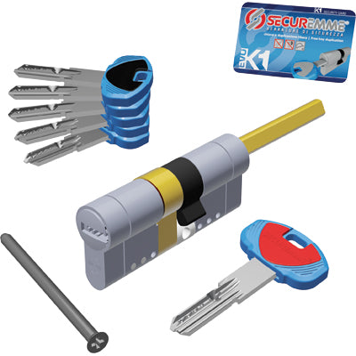 CILINDRO SAGOMATO EVO K1 3100-Q POMOLO SECUREMME - OTT.NICH.SATIN CHIAVI 5 MM 60 30+30