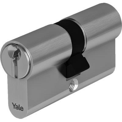 CILINDRO SAGOMATO Y500 YALE - OTTONE NICHELATO CHIAVI 3 CAMMA DIN MM 54 27+27
