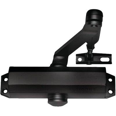 CHIUDIPORTA OLEODINAMICO DC110 ASSA ABLOY - VERN NERO FORZA 2/4 + FERMO