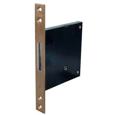 SERRATURA METALLO INFILARE 1301 FIAM - B.Q OTTONE SAT F.MM 22 C.SPILLO M4 E.MM 40