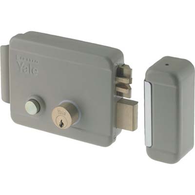 SERRATURA CANCELLO APPLICARE ELETTRICA 68880 YALE - VERN C.TONDO FISSO M2+SCR+PULS+TETT E.MM 50 DX