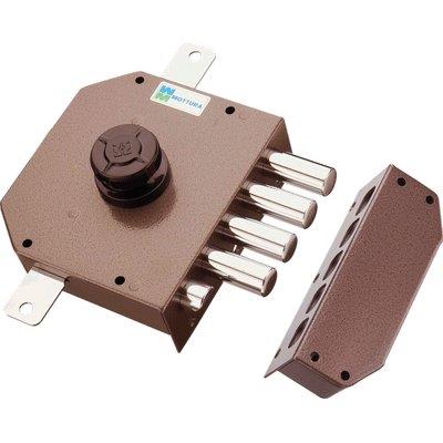 SERRATURA LEGNO APPLICARE 30631 MOTTURA - C.POMPA M4 TRIPL+SCR + POMOLO E.MM 63 DX