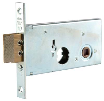 SERRATURA METALLO INFILARE 123 WELKA - B.Q ZINC F.MM 22 F.TONDO M1+SCR H.MM 62 E.MM 60