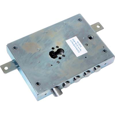 SERRATURA METALLO APPLICARE IMB NE42 DIERRE ATRA - F.SAGOM M4 TRIPL+SCR IP.MM 28 E.MM 70 DX
