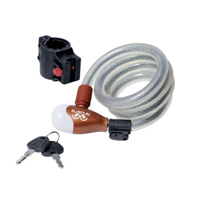 ANTIFURTO FUNE A SPIRALE BICI-MOTO 87322/10 ILSA - ACCIAIO MM 8 CM 120 + SUPPORTO AUTOMATICO