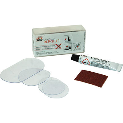 RIPARAZIONE TIPTOP KIT CAMPLAST REP-SET 1 REMA - PVC PU TESSUTI PEZZE 3 + ACCESSORI