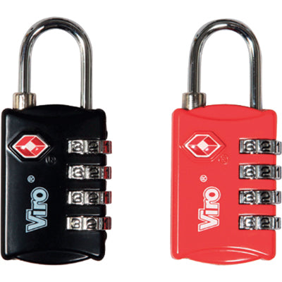 LUCCHETTO A COMBINAZIONE 424 TSA VIRO - OTTONE ARCO CROMATO MM 28