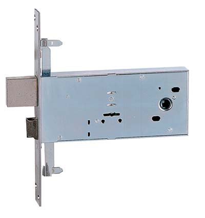 SERRATURA METALLO INFILARE 983 ISEO - B.Q ZINC F.MM 25 DM M4 TRIPL+SCR H.MM 82 E.MM 90