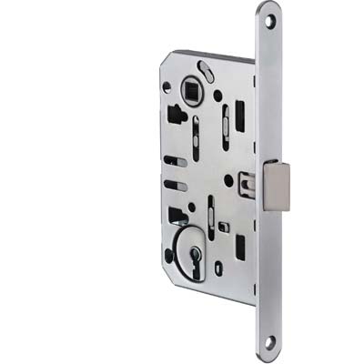 SERRATURA LEGNO INFILARE B-BITTER T60 BONAITI - I.MM 90 F.MM 18 E.MM 50 B.TONDO CROMO OPACO