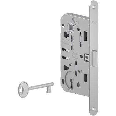 SERRATURA PATENT B.TONDO CROMO OPACO MEDIANA AGB - I.MM 90 F.MM 18 E.MM 50