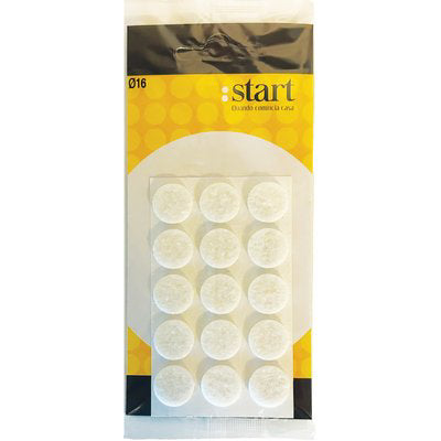FELTRINO ADESIVO TONDO - BIANCO D.MM 16 CF=PZ 15