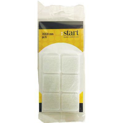 FELTRINO ADESIVO QUADRO - BIANCO MM 30X30 CF=PZ 6