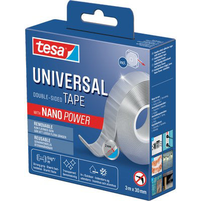 NASTRO BIADESIVO REMOVIBILE UNIVERSALE 55810 TESA - TRASPARENTE MM 30 ML 3