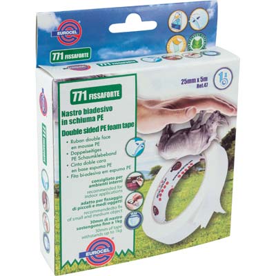 NASTRO BIADESIVO 771 FISSAFORTE EUROCEL - MM 25 ML 1,5