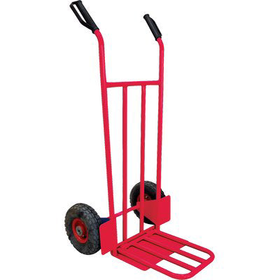 BRAVETTA CARRELLO PORTACASSE + SPONDA WORKIT - PNEUM. MM 255X75 D.METALLO F.MM 20 CM 119X47