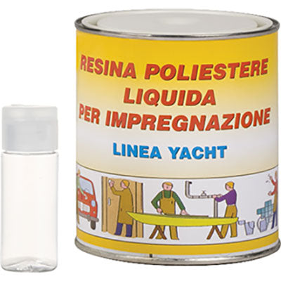 FIBRORESINA LIQUIDA + CATALIZZATORE - ML 750