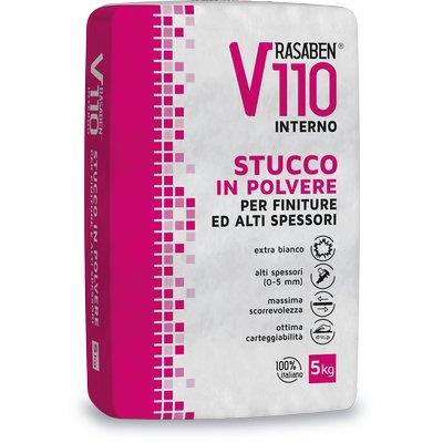 STUCCO POLVERE INTERNO V110 K2 RASABEN - KG 5 ALTI SPESSORI